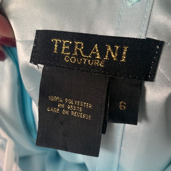 Terani Couture Jeweled Baby Blue Ball Gown - Picture 5 of 10